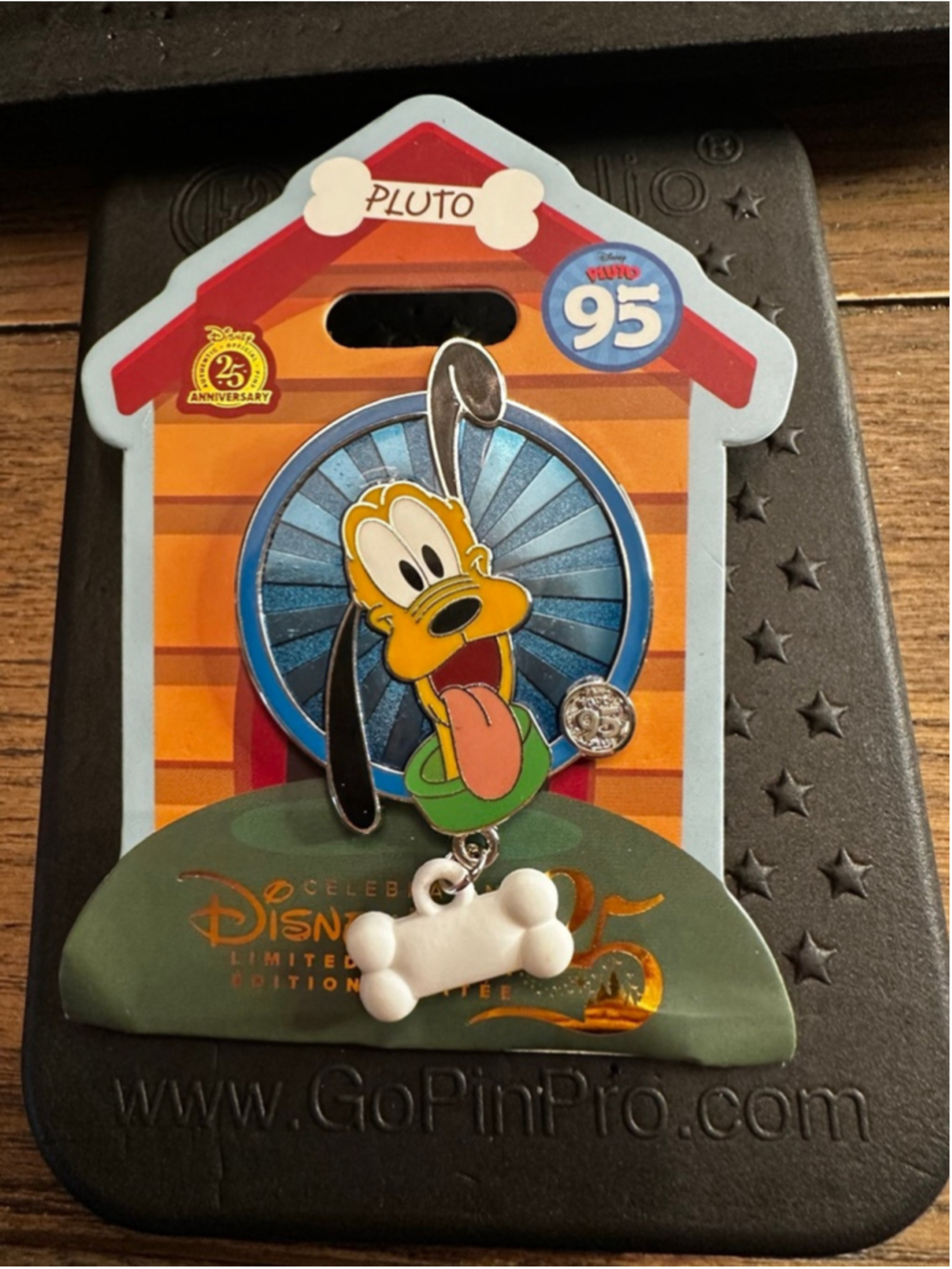 NEW 2025 Disney Parks Pluto Dangling Bone 95th Anniversary LE 3000 Pin